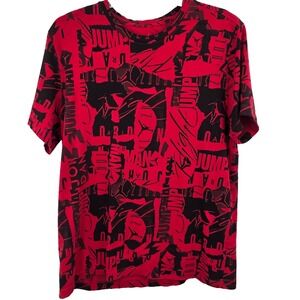 Nike Jordan Shirt Mens XL Jumpman Printed AOP BRED Colorway Basketball Red